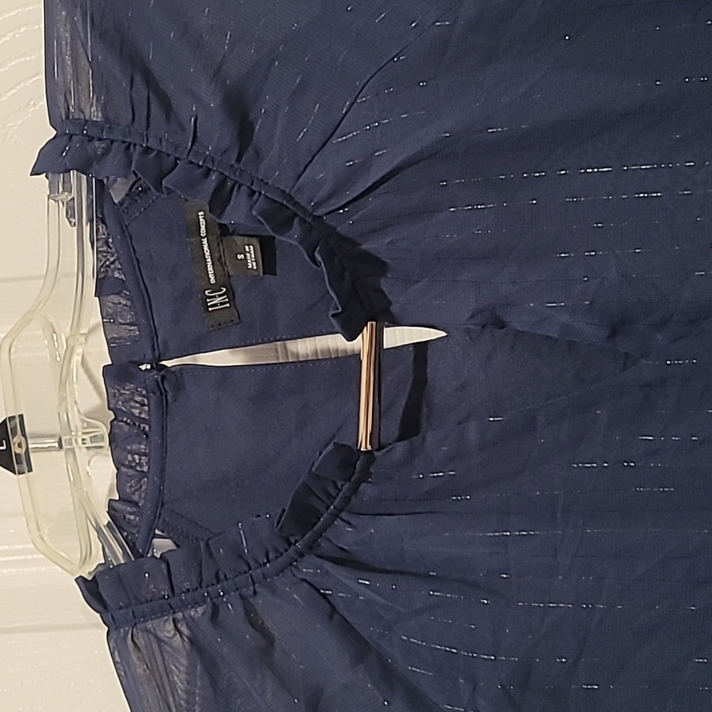 Navy Blue Boho Style Dress - Picture 3 of 5